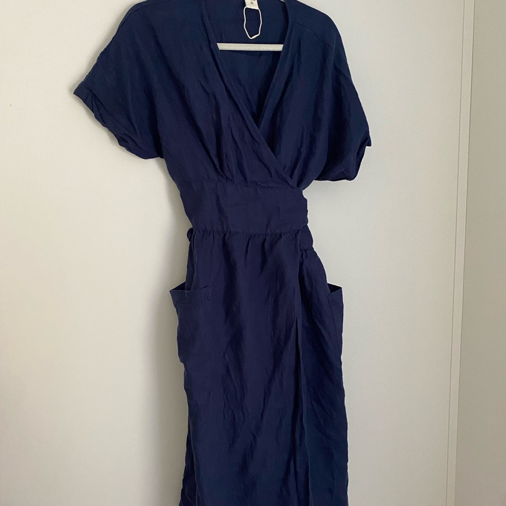 Elegant Navy Midi Dress NWT